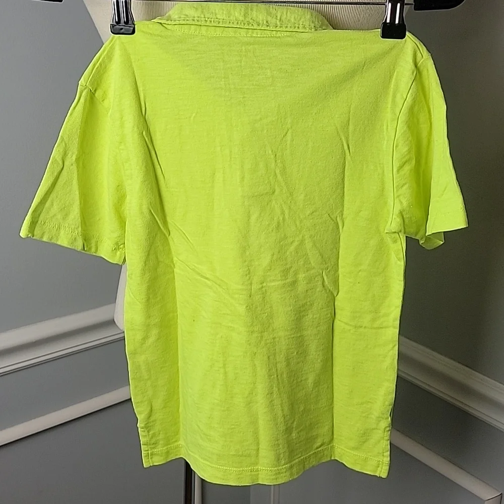 THE CHILDREN'S PLACE **3 for $20 item** Boy's Neon Green Yellow Polo Shirt S 5-6